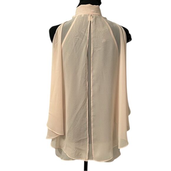 Forever 21 Blush Pink Flowy Sheer Button Down Top(Size Medium) - Picture 2 of 7